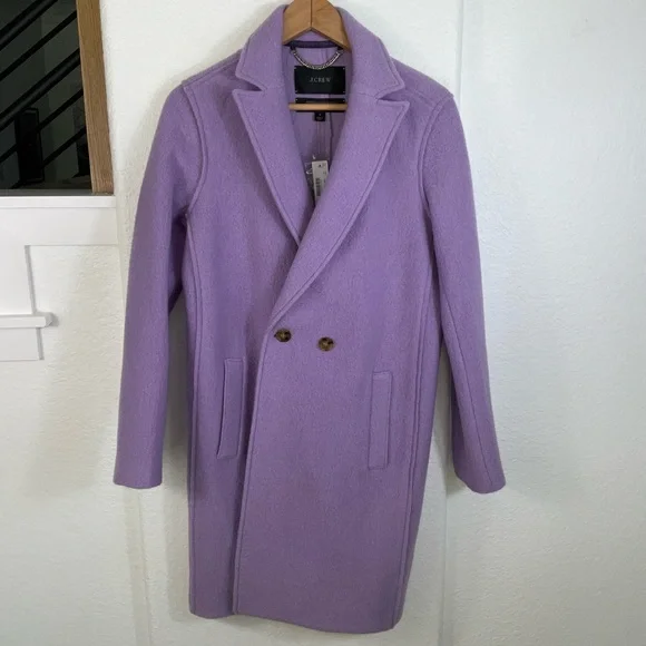 J. Crew Elegant Purple Wool Coat - Picture 3 of 10